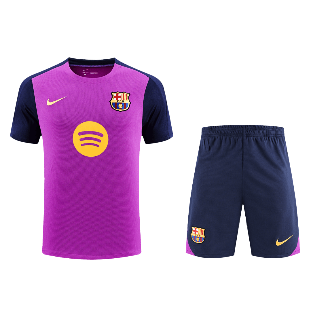 Barcelona Mens Pre-Match Soccer Kit 2025/26 Purple