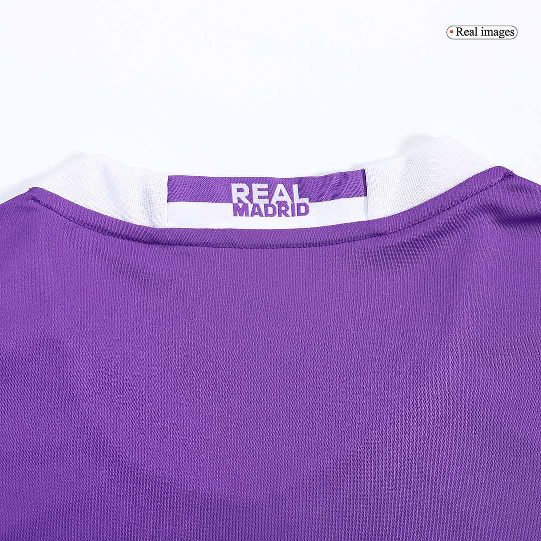 Retro MODRIĆ #19 Real Madrid Mens Away Long Sleeve Soccer Jersey 2016/17 Purple