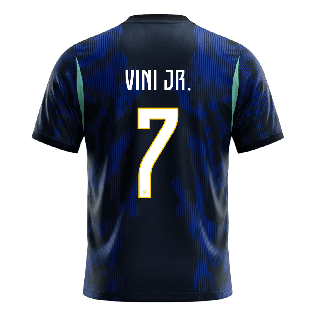 VINI JR. #7 Brazil Mens Away Soccer Jersey World Cup 2026 Navy