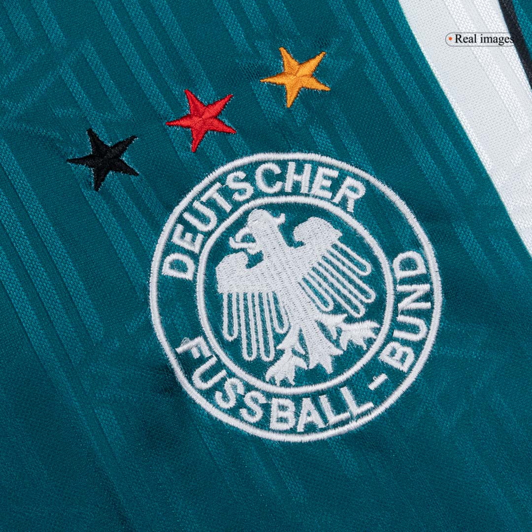 Retro Germany Mens Away Soccer Jersey 1996/97 Green
