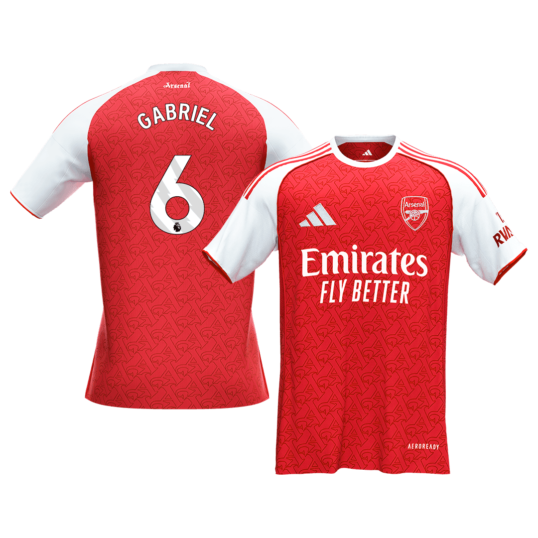 GABRIEL #6 Arsenal Mens Home Soccer Jersey 2025/26 Red [PREMIUM]