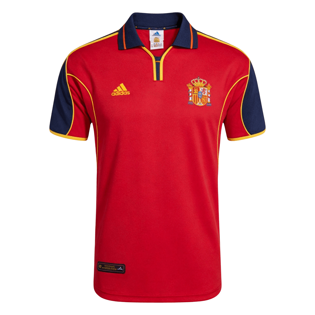 Retro Spain Mens Home Soccer Jersey 2000 Red