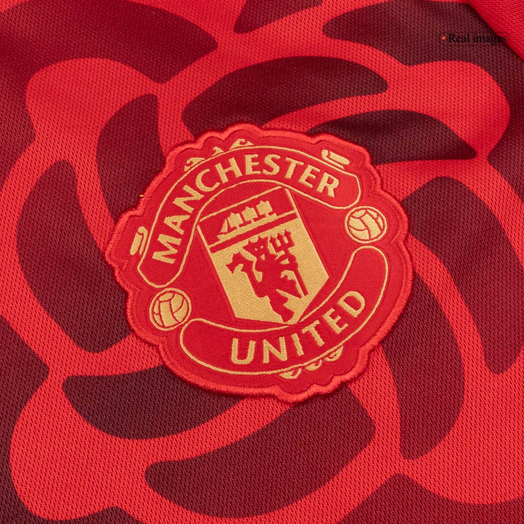 Manchester United Mens Long Sleeve Soccer Jersey 2025/26 Red