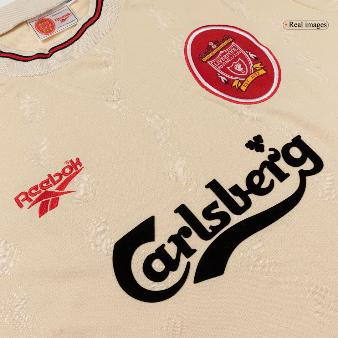Retro Liverpool Mens Away Soccer Jersey 1996/97 Yellow