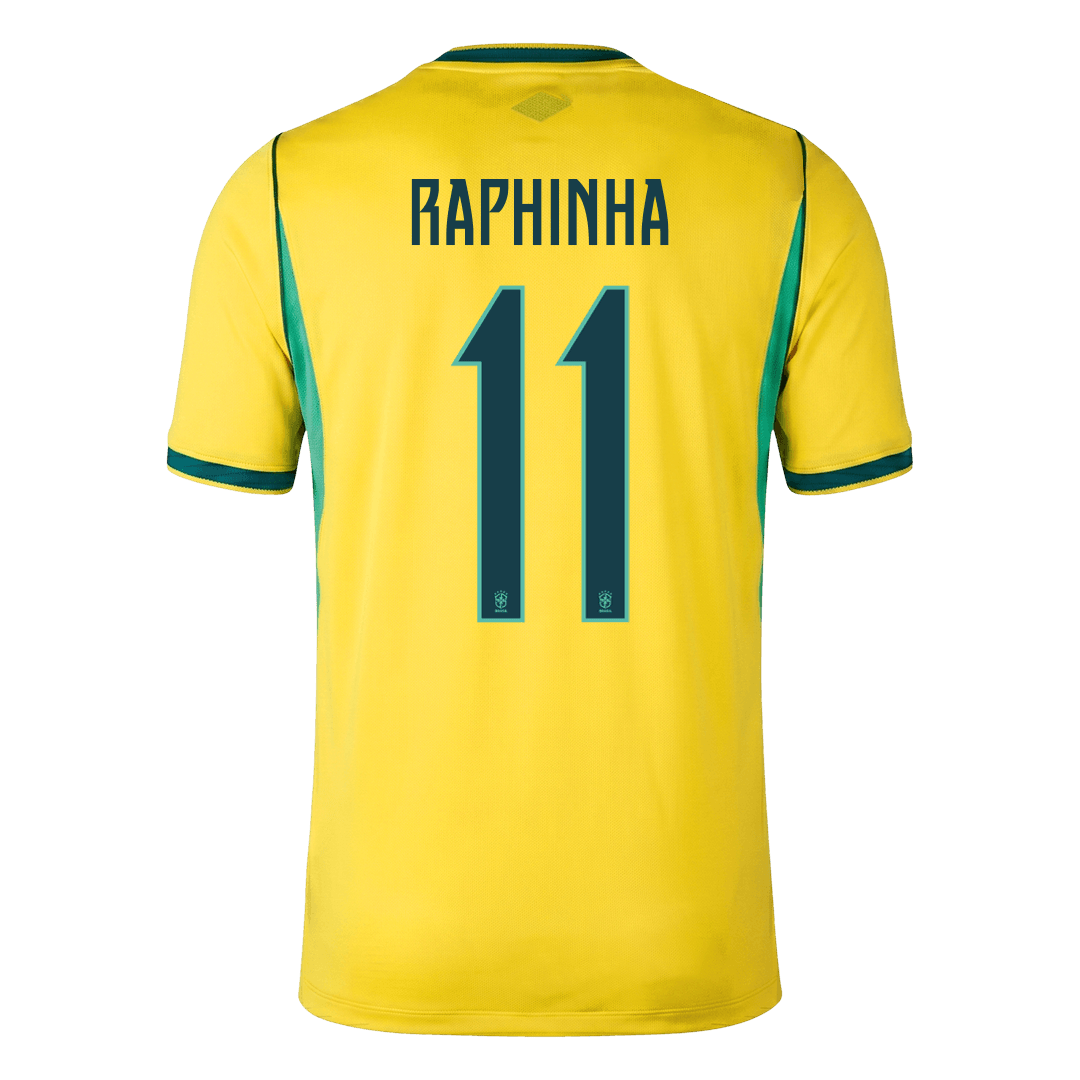 RAPHINHA #11 Brazil Mens Home Soccer Jersey World Cup 2026 Yellow [PREMIUM]