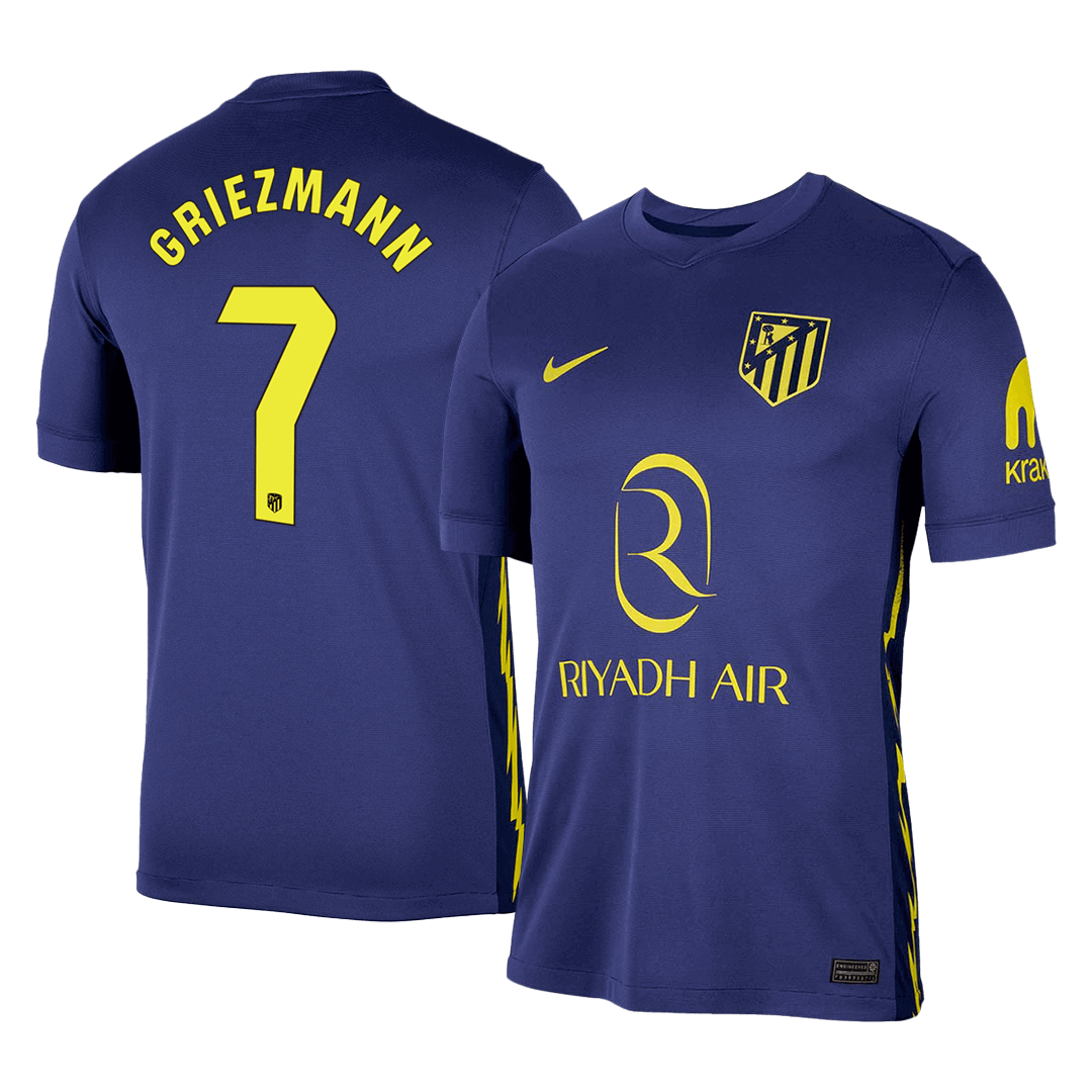 GRIEZMANN #7 Atletico Madrid Mens Away Soccer Jersey 2025/26 Navy