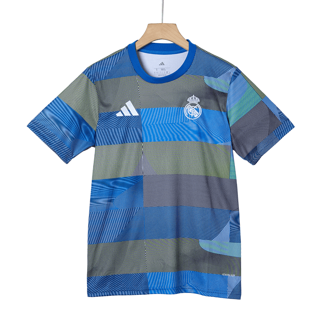 Real Madrid Mens Pre-Match Soccer Jersey 2025/26 Blue