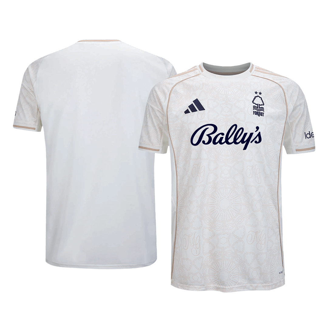 Nottingham Forest Mens Away Soccer Jersey 2025/26 White