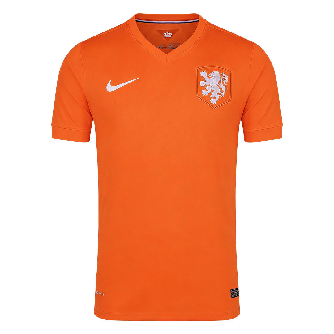 Retro Netherlands Mens Home Soccer Jersey World Cup 2014 Orange