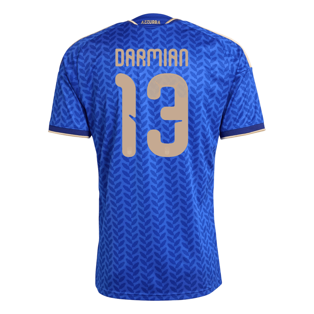 DARMIAN #13 Italy Mens Home Soccer Jersey World Cup 2026 Blue [PREMIUM]
