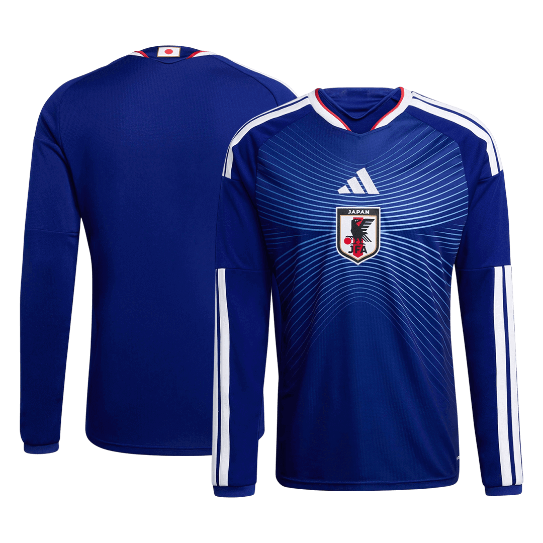 Japan Mens Home Long Sleeve Soccer Jersey World Cup 2026 Navy