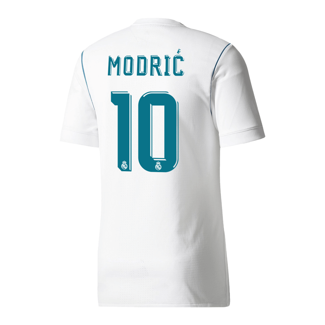Retro MODRIĆ #10 Real Madrid Mens Home Soccer Jersey 2017/18 White
