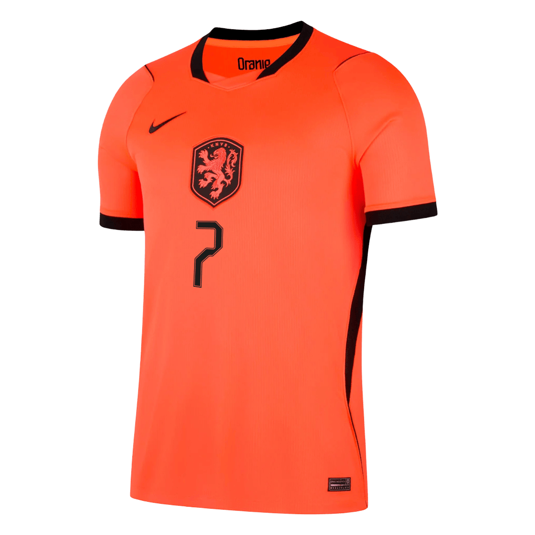 XAVI #7 Netherlands Mens Home Soccer Jersey World Cup 2026 Orange