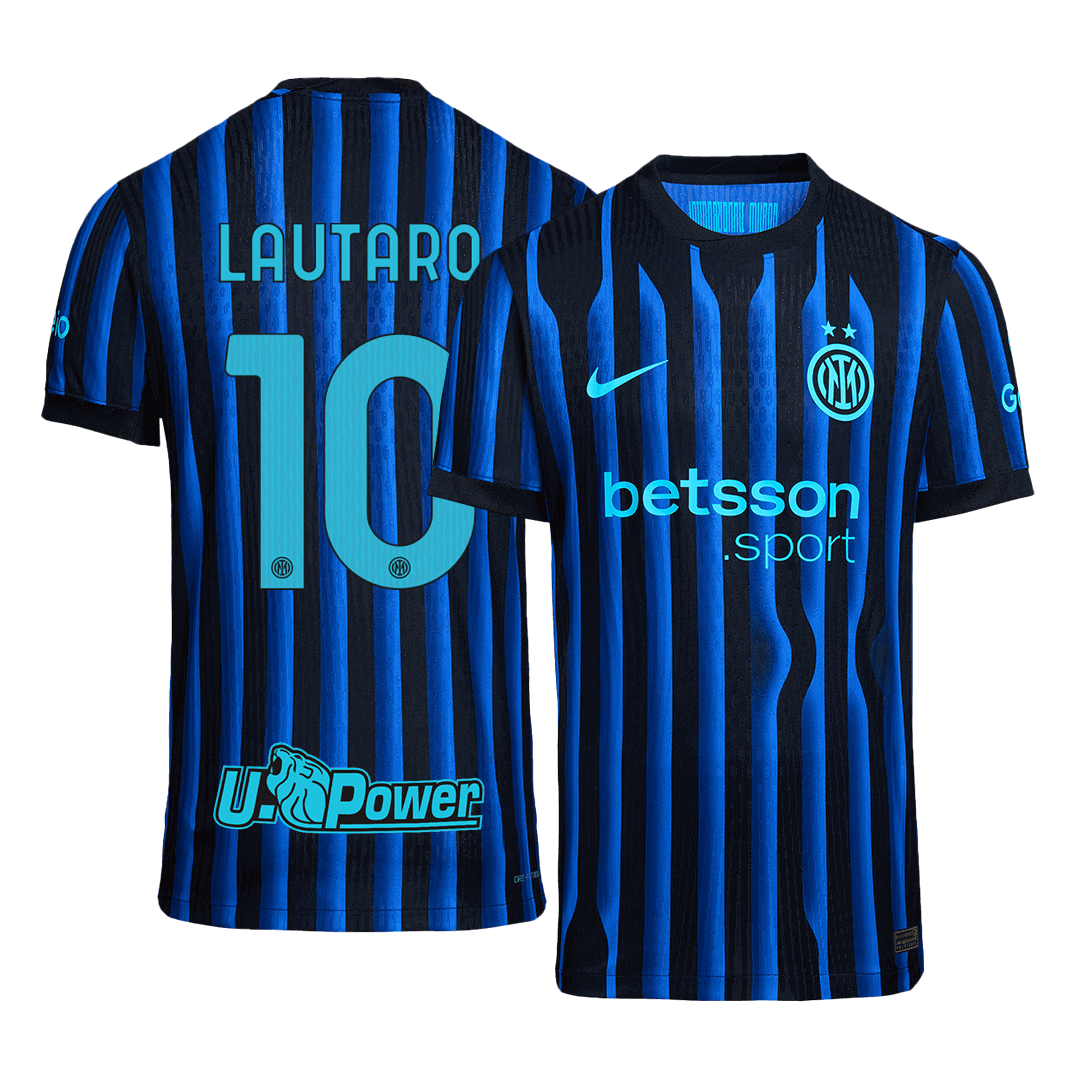 LAUTARO #10 Inter Milan Mens Home Soccer Jersey 2025/26 Blue&Black - Player Version