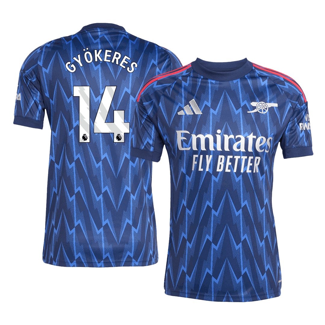 GYÖKERES #14 Arsenal Mens Away Soccer Jersey 2025/26 Blue