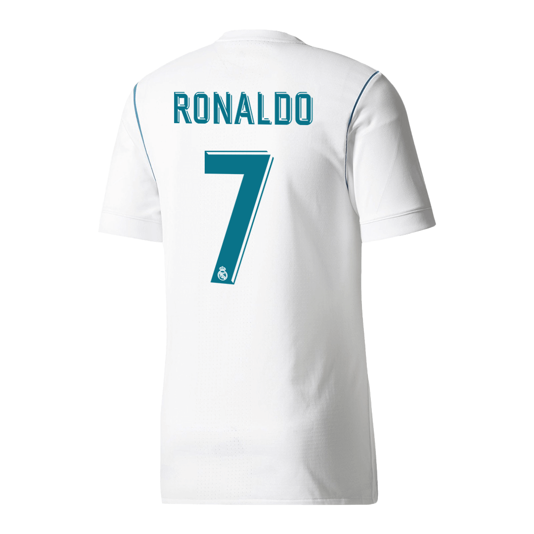 Retro RONALDO #7 Real Madrid Mens Home Soccer Jersey 2017/18 White