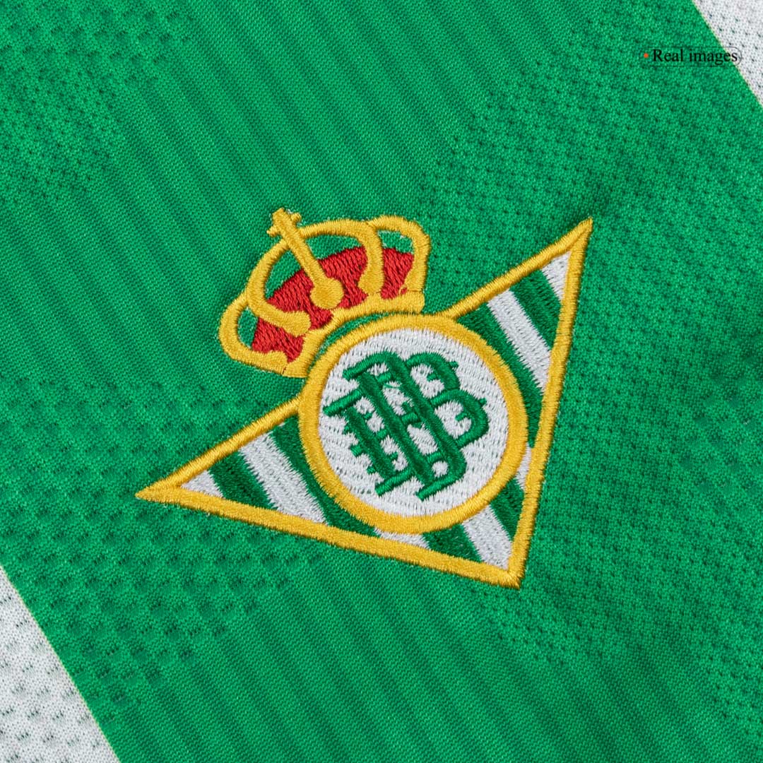 Real Betis Mens Home Long Sleeve Soccer Jersey 2025/26 Green&White