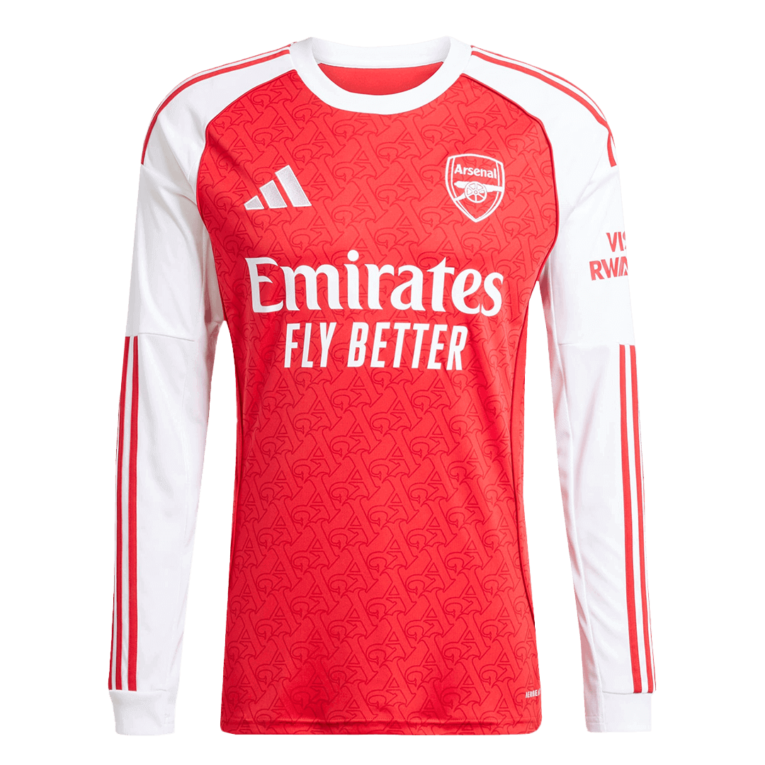 Arsenal Mens Home Long Sleeve Soccer Jersey 2025/26 Red