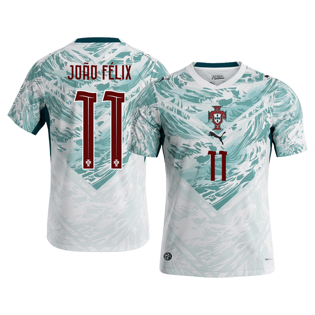 JOÃO FÉLIX #11 Portugal Mens Away Soccer Jersey World Cup 2026 White&Green