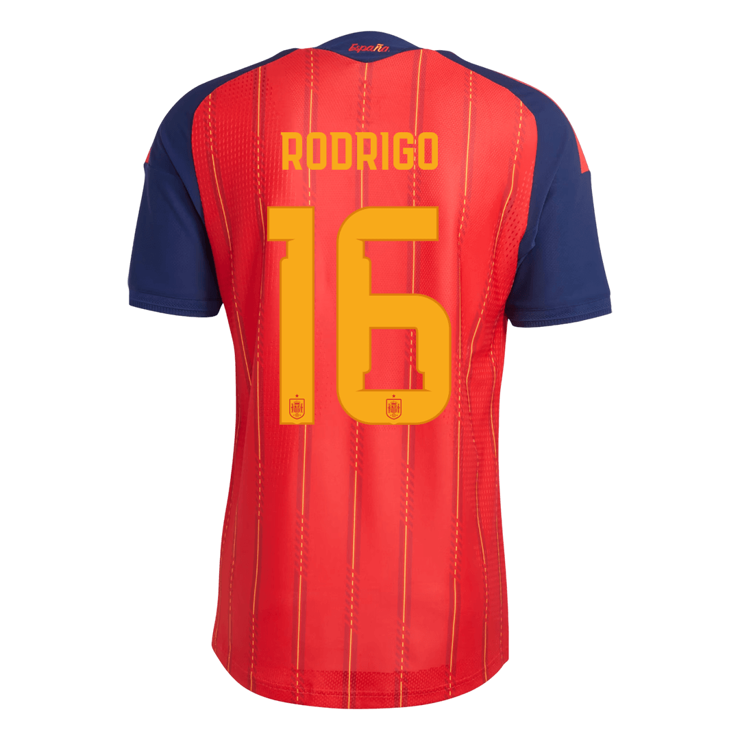 RODRIGO #16 Spain Mens Home Soccer Jersey World Cup 2026 Red - Player Version