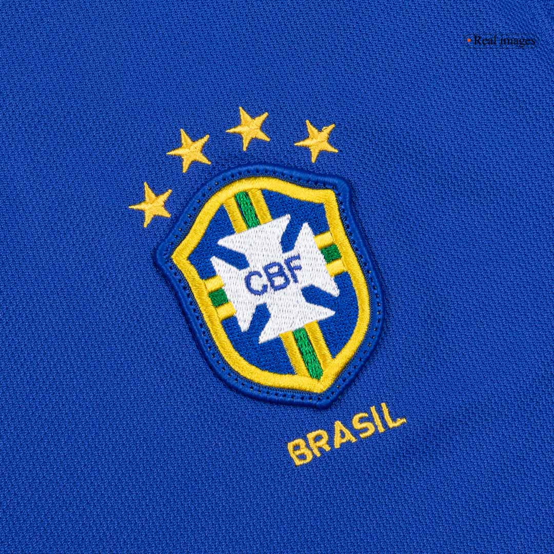 Retro Brazil Mens Away Soccer Jersey 1998 Blue