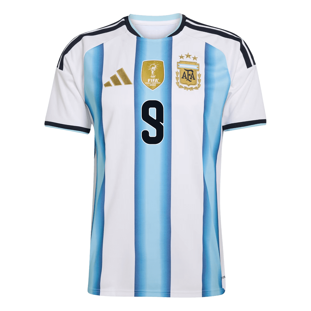J. ALVAREZ #9 Argentina Mens Home Soccer Jersey World Cup 2026 Blue&White [PREMIUM]