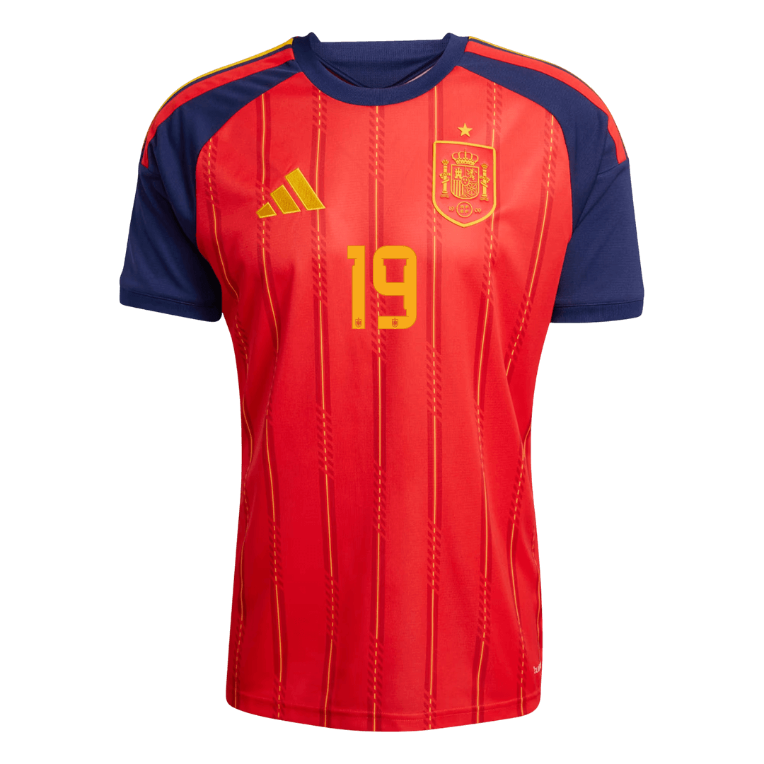 LAMINE YAMAL #19 Spain Mens Home Soccer Jersey World Cup 2026 Red [PREMIUM]
