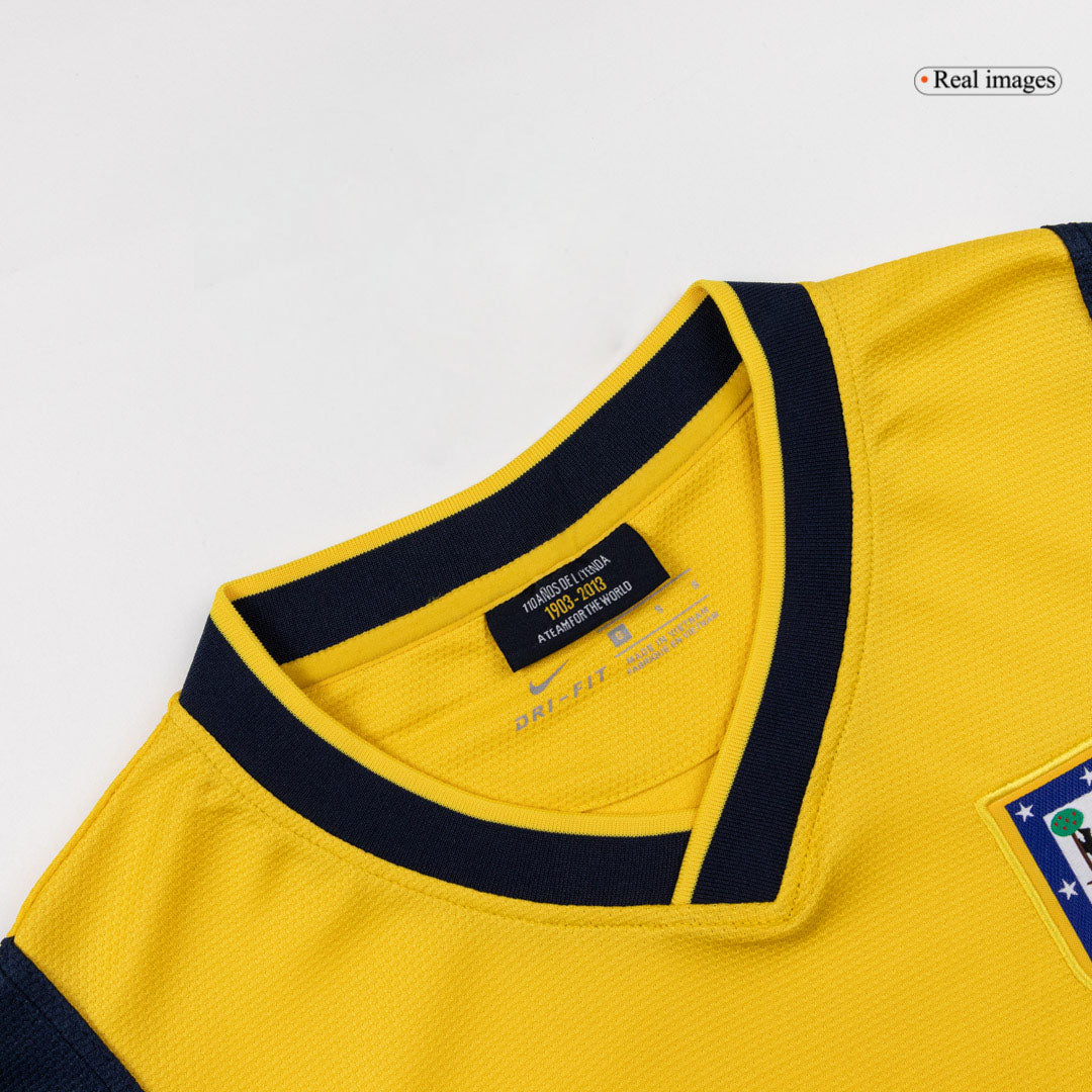 Retro Atletico Madrid Mens Away Soccer Jersey 2013/14 Yellow