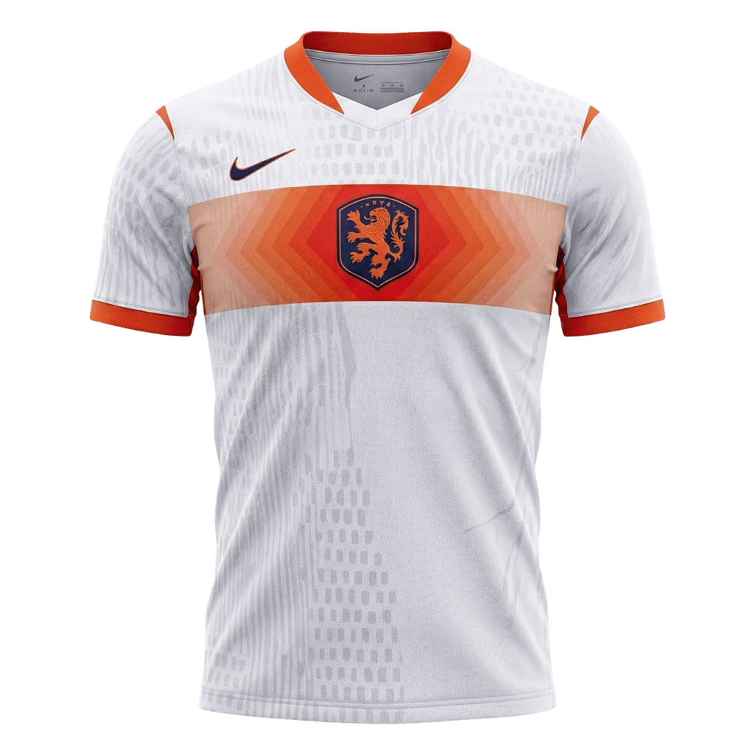 Netherlands Mens Away Soccer Jersey World Cup 2026 White - Player Version
