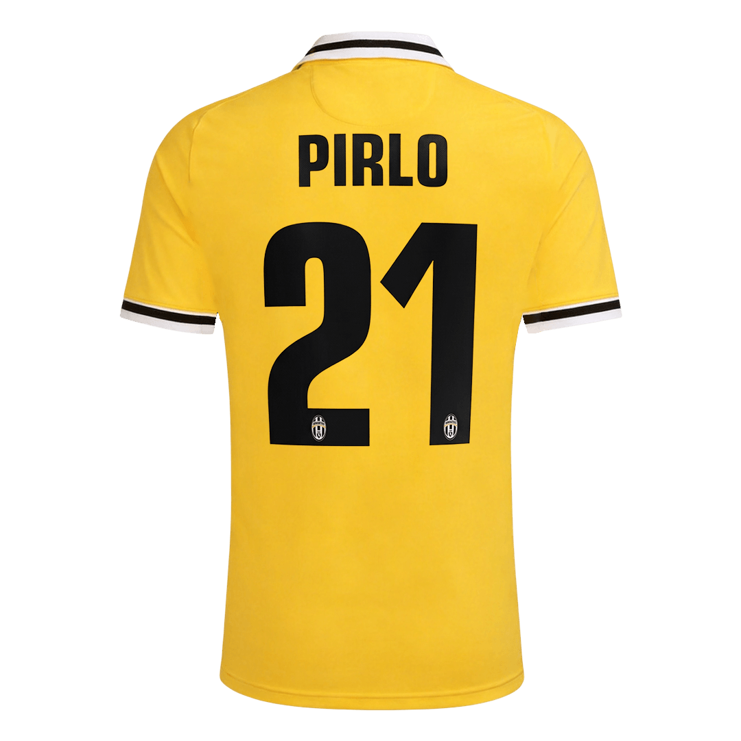 Retro PIRLO #21 Juventus Mens Away Soccer Jersey 2013/14 Yellow