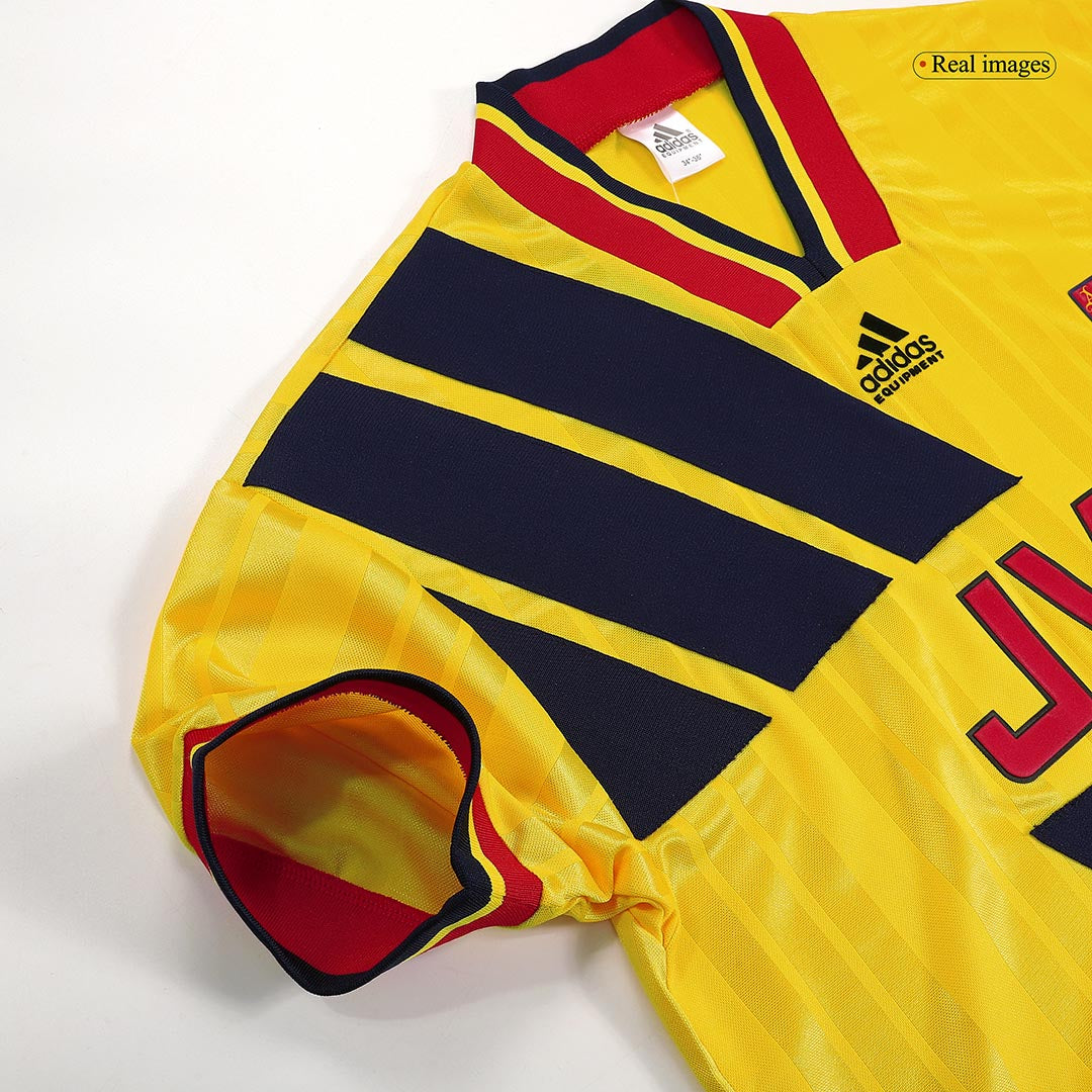 Retro Arsenal Mens Away Soccer Jersey 1993/94 Yellow