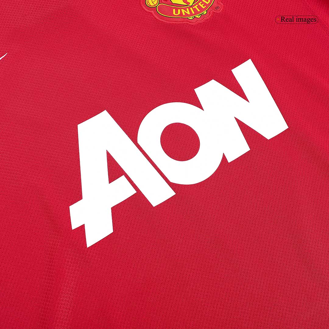 Retro Manchester United Mens Home Soccer Jersey 2011/12 Red