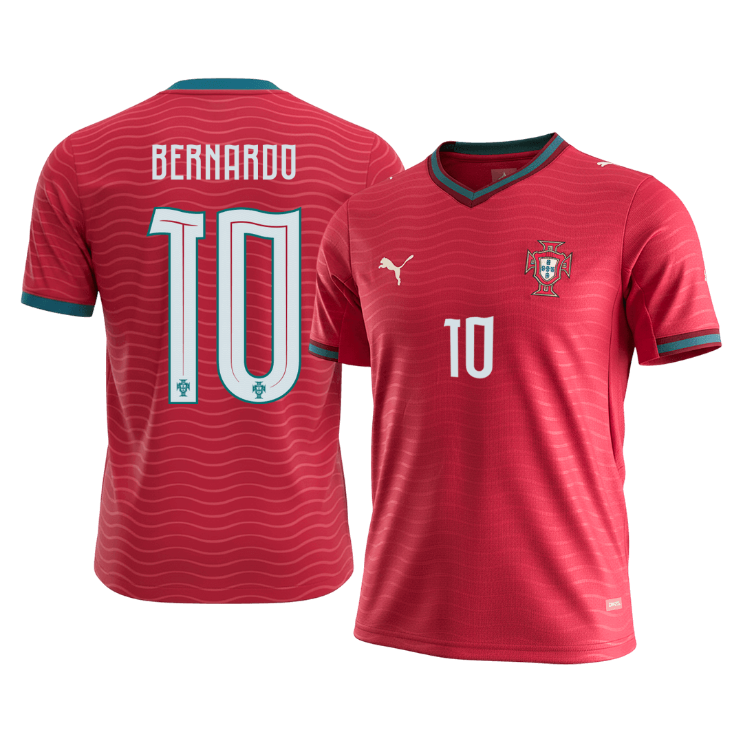 BERNARDO #10 Portugal Mens Home Soccer Jersey World Cup 2026 Red [PREMIUM]