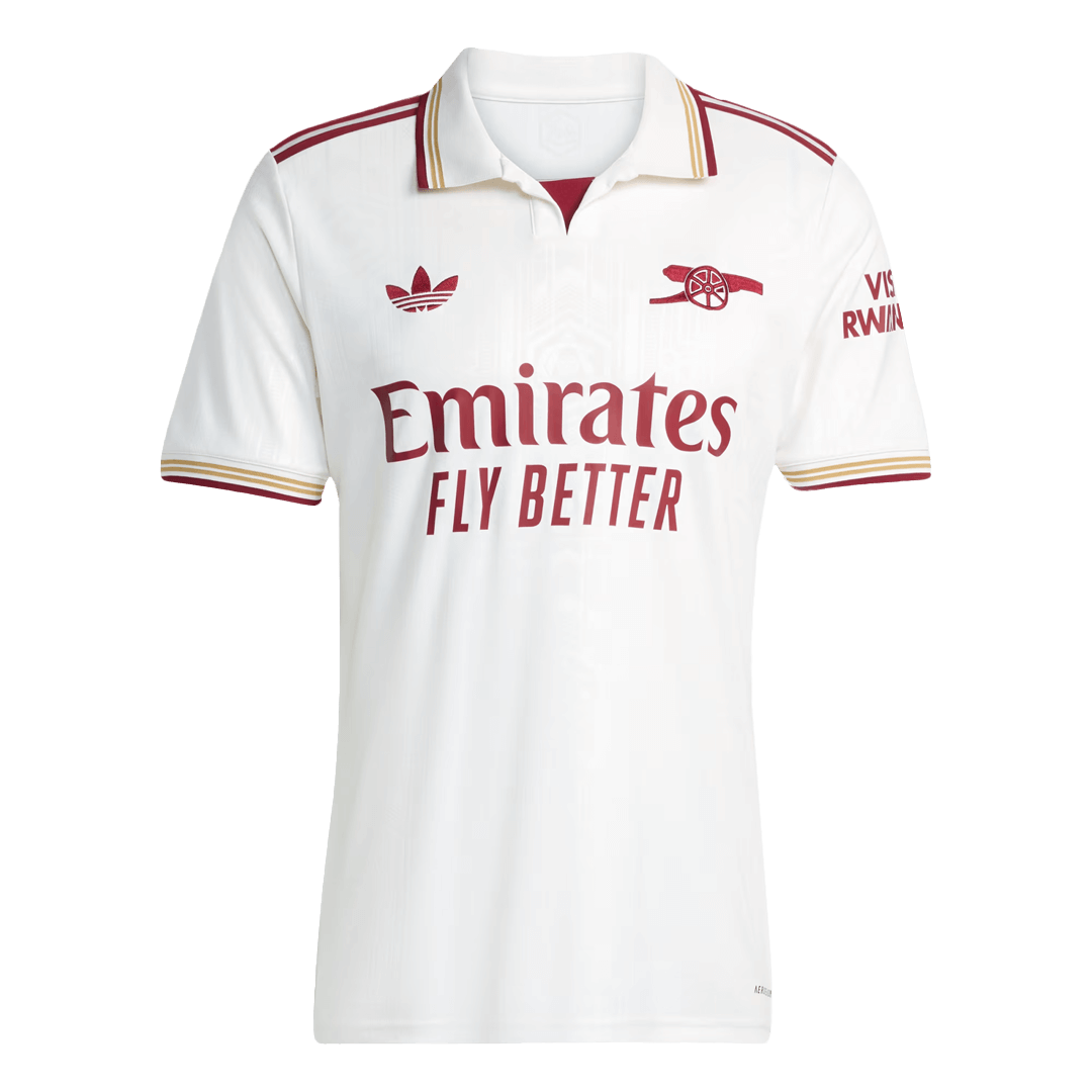 Arsenal Mens Third Away Soccer Full Set 2025/26 White