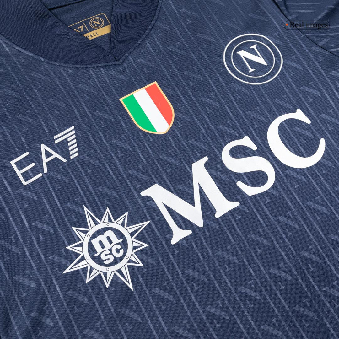 Napoli Mens Third Away Soccer Jersey 2025/26 Black