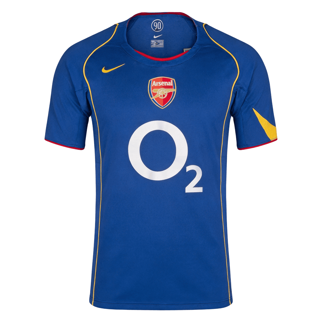 Retro Arsenal Mens Away Soccer Jersey 2004/05 Blue