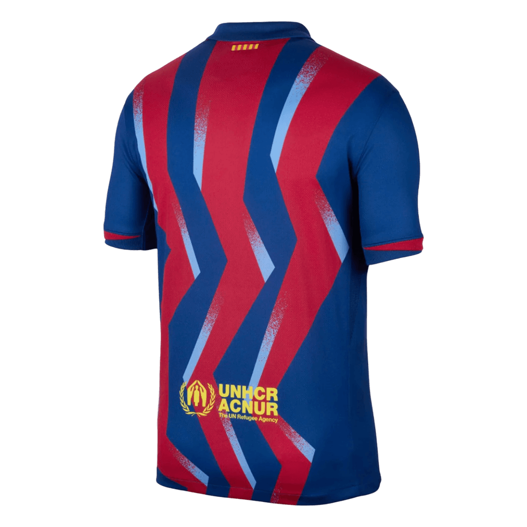 Barcelona Mens Fourth Away Soccer Jersey 2025/26 Red&Blue