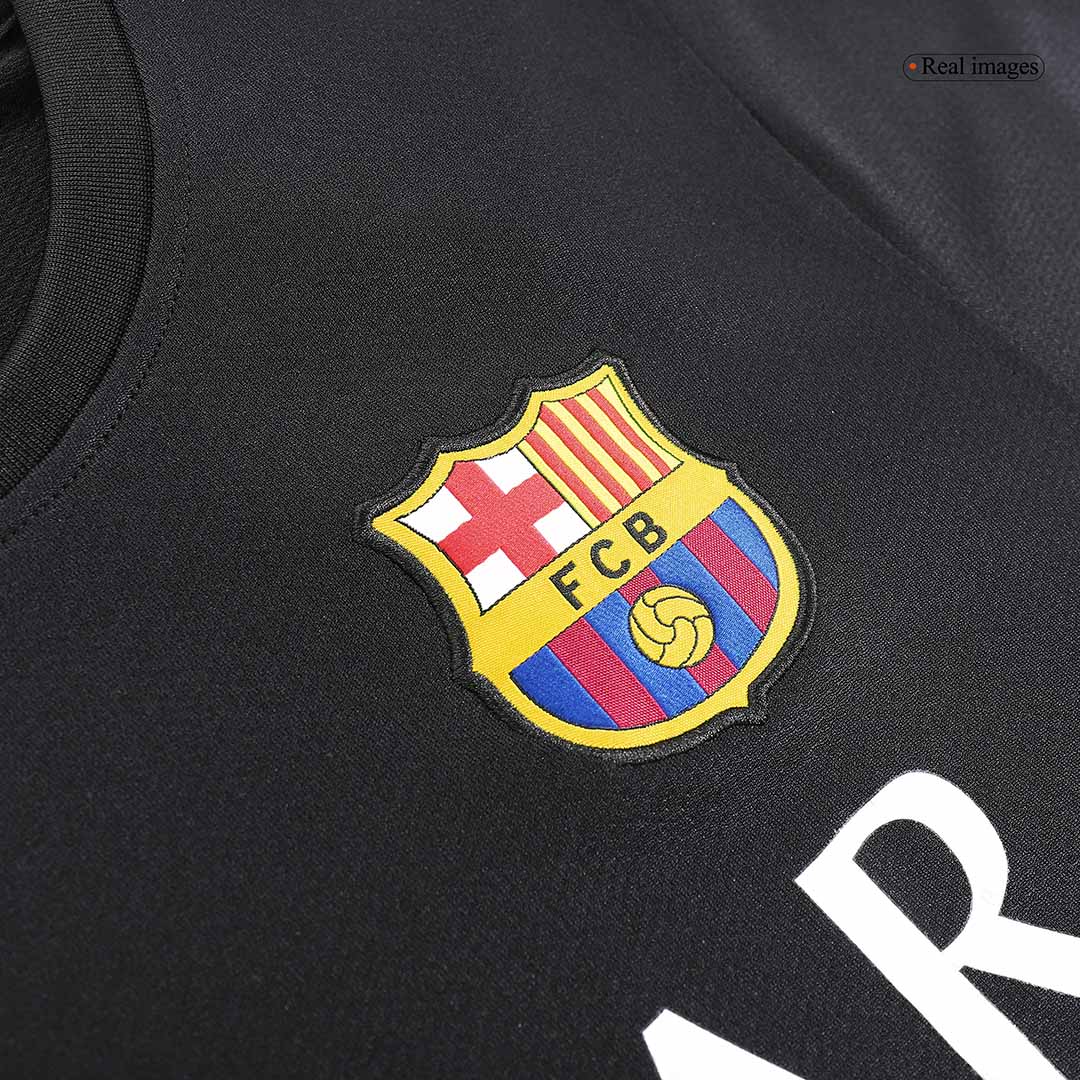 Retro Barcelona Mens Third Away Soccer Jersey 2013/14 Black