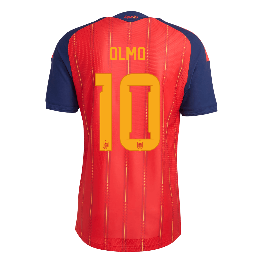 OLMO #10 Spain Mens Home Soccer Jersey World Cup 2026 Red - Player Version