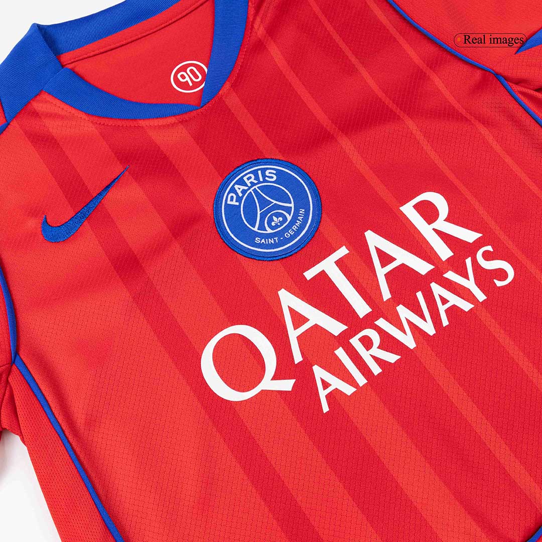 PSG Kids Third Away Soccer Full Set 2025/26 Red