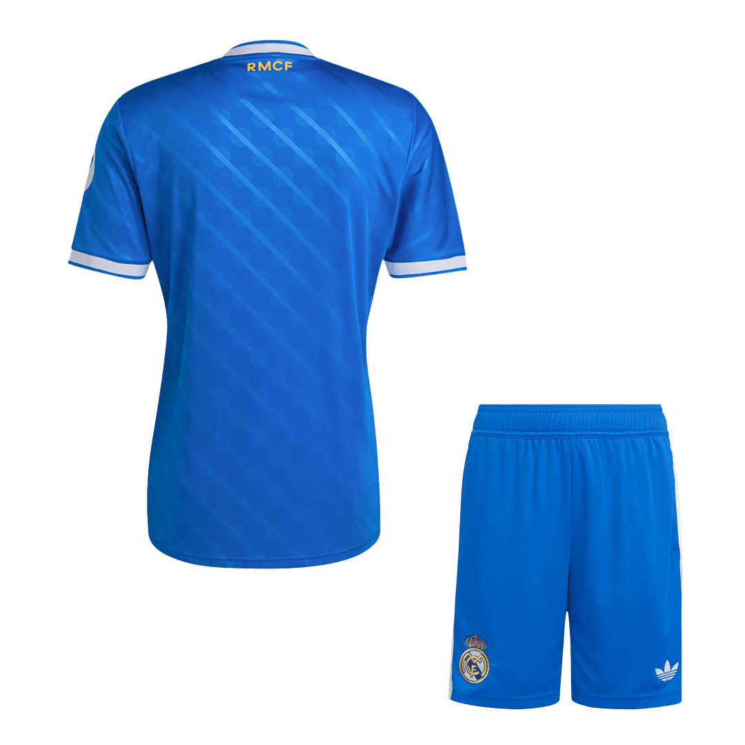 Real Madrid Mens Third Away Soccer Kit 2025/26 Blue