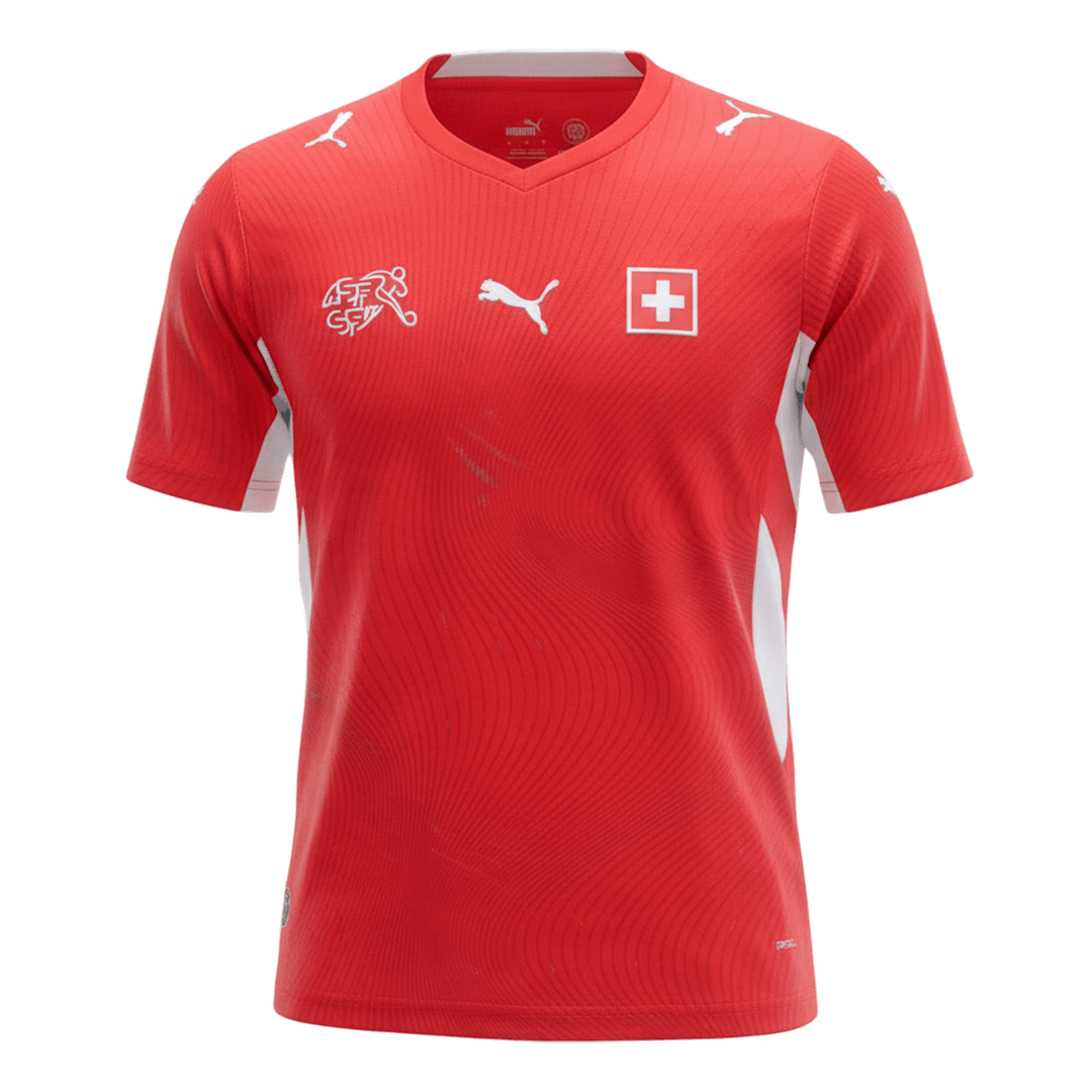 Switzerland Mens Home Soccer Jersey World Cup 2026 Red