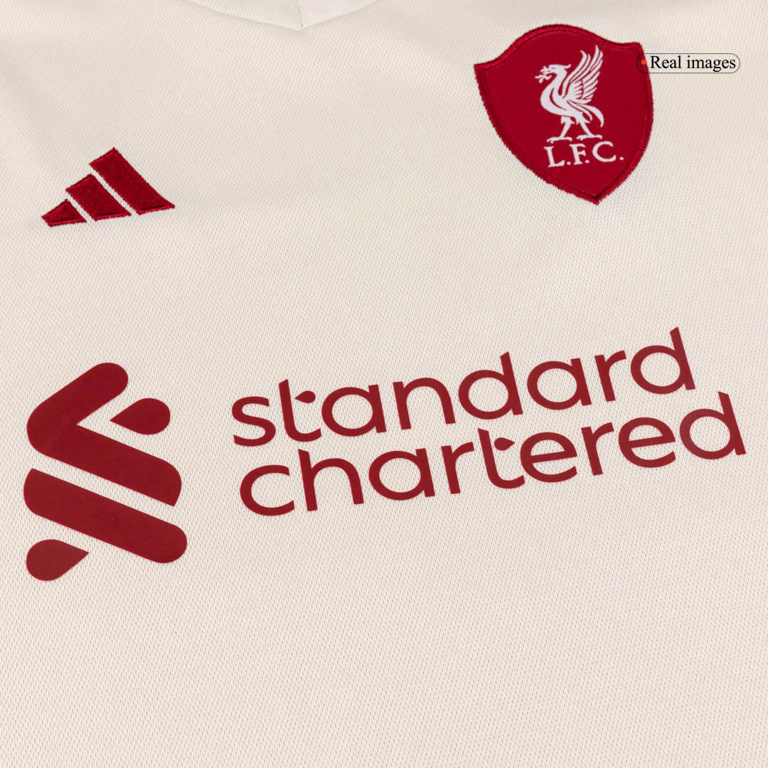 Liverpool Kids Away Soccer Kit 2025/26 White