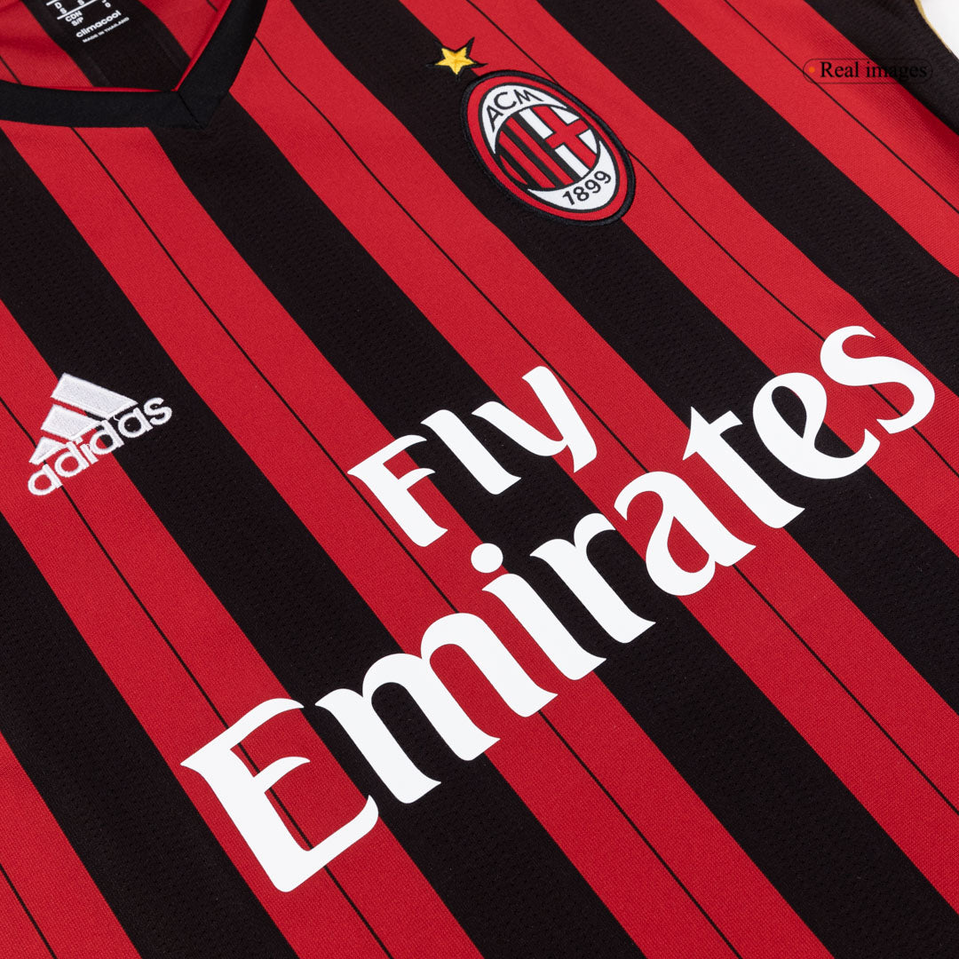 Retro AC Milan Mens Home Soccer Jersey 2013/14 Red&Black