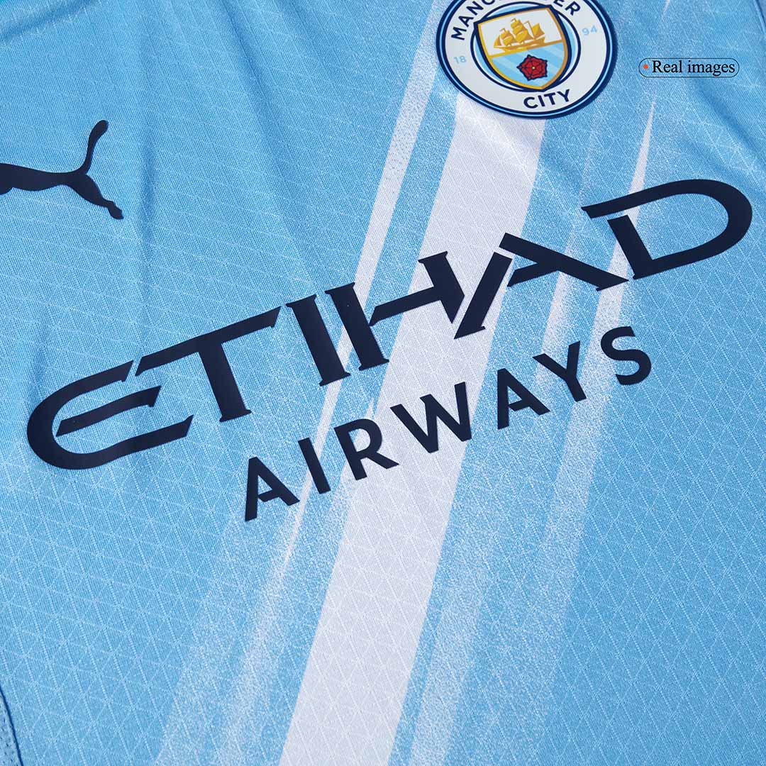 DE BRUYNE #17 Manchester City Mens Home Soccer Jersey 2025/26 Blue - Player Version