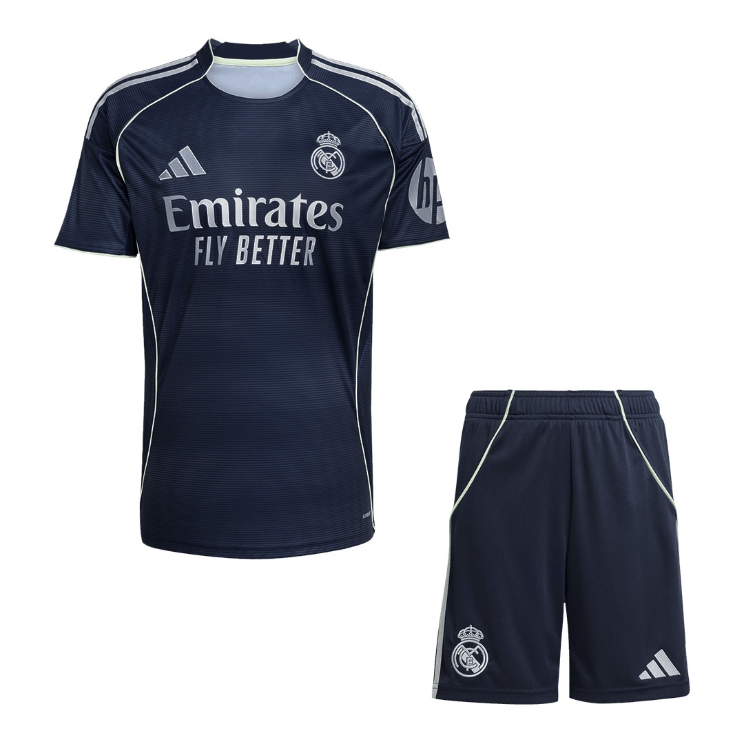 Real Madrid Mens Away Soccer Kit 2025/26 Navy [PREMIUM]