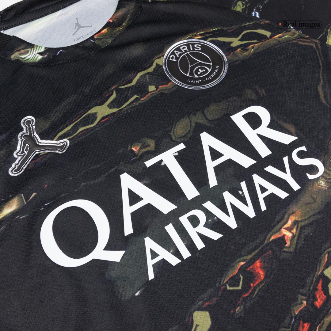 PSG Mens Long Sleeve Soccer Jersey 2025/26 Black
