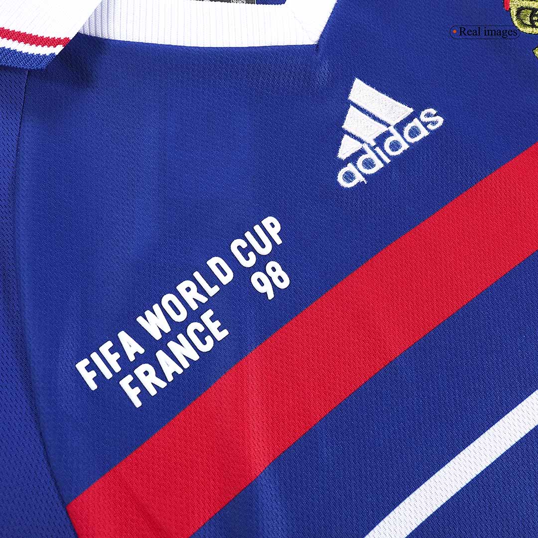 Retro France Mens Home Soccer Jersey World Cup 1998 Blue