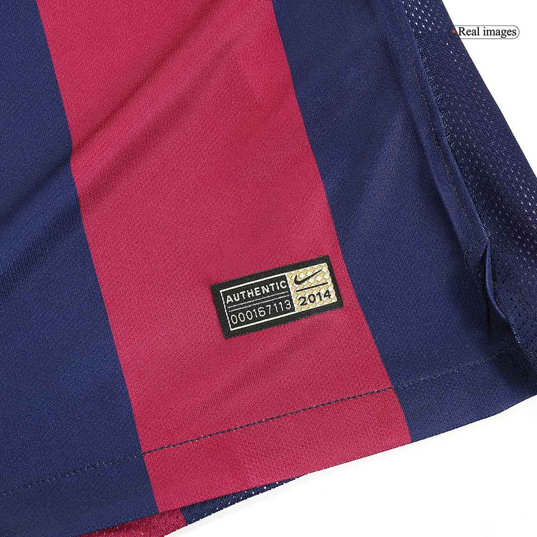 Retro MESSI #10 Barcelona Mens Home Soccer Jersey 2014/15