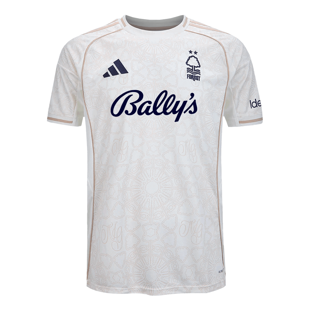 Nottingham Forest Mens Away Soccer Jersey 2025/26 White